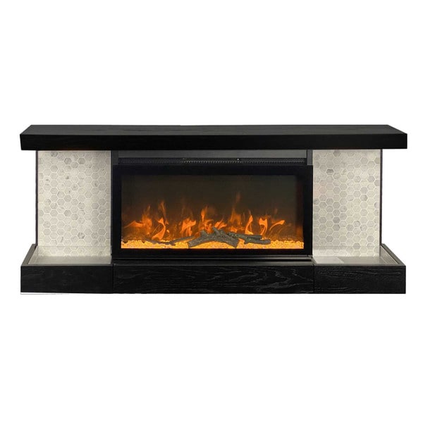 Mantel shelf with fireplace